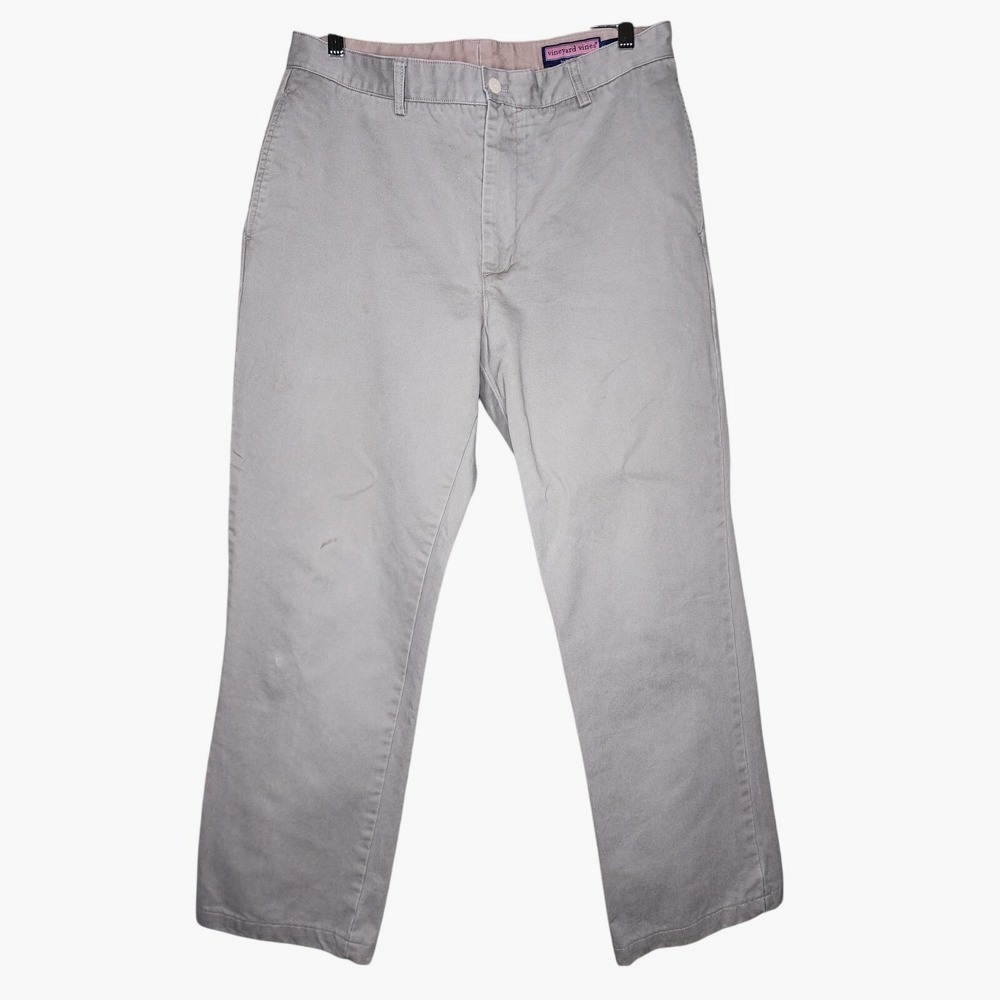 Vineyard Vines Pants Olive Green Flat Front Casual Chino Preppy 35x32